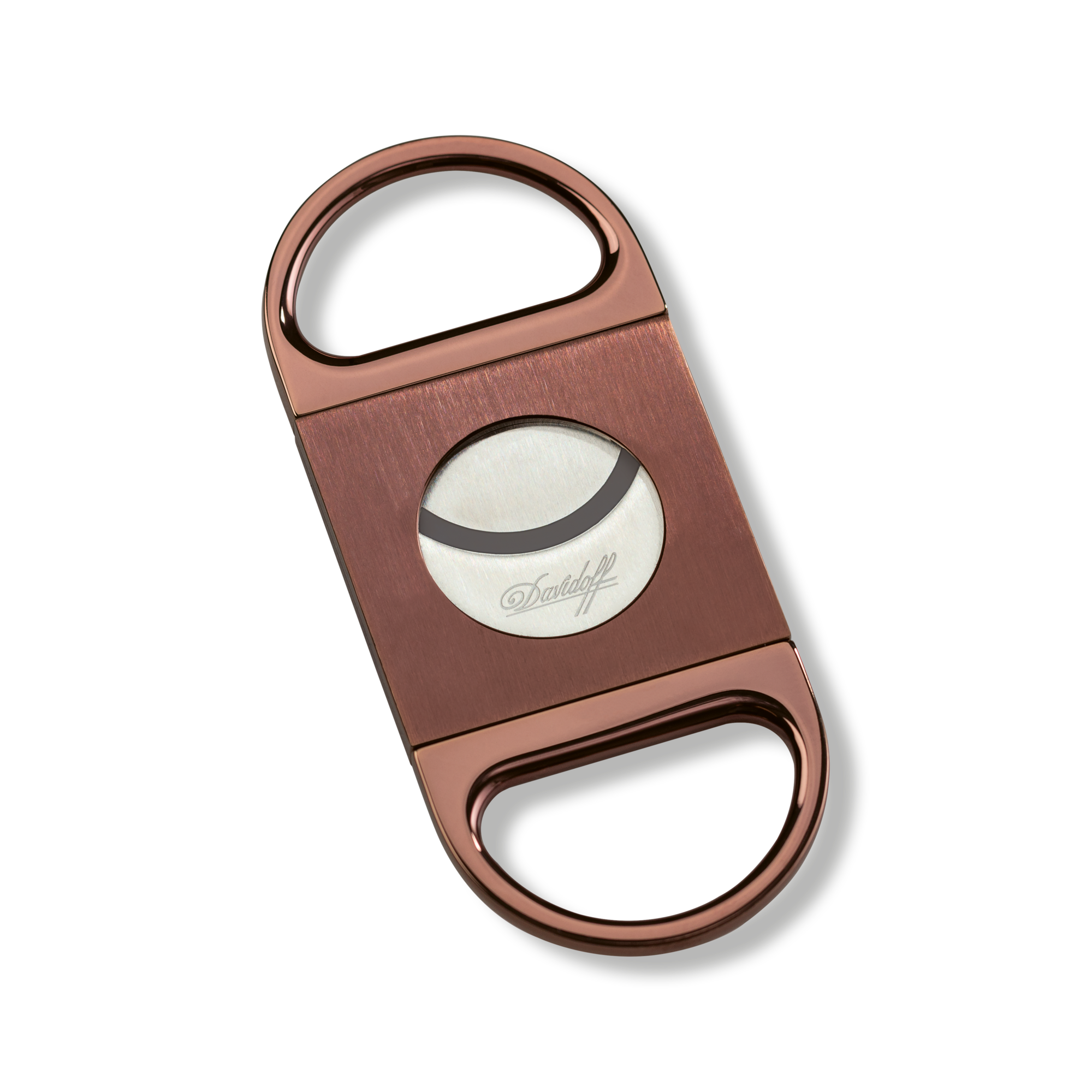 Davidoff Doppelklingen-Cutter Edelstahl gebürstet braun