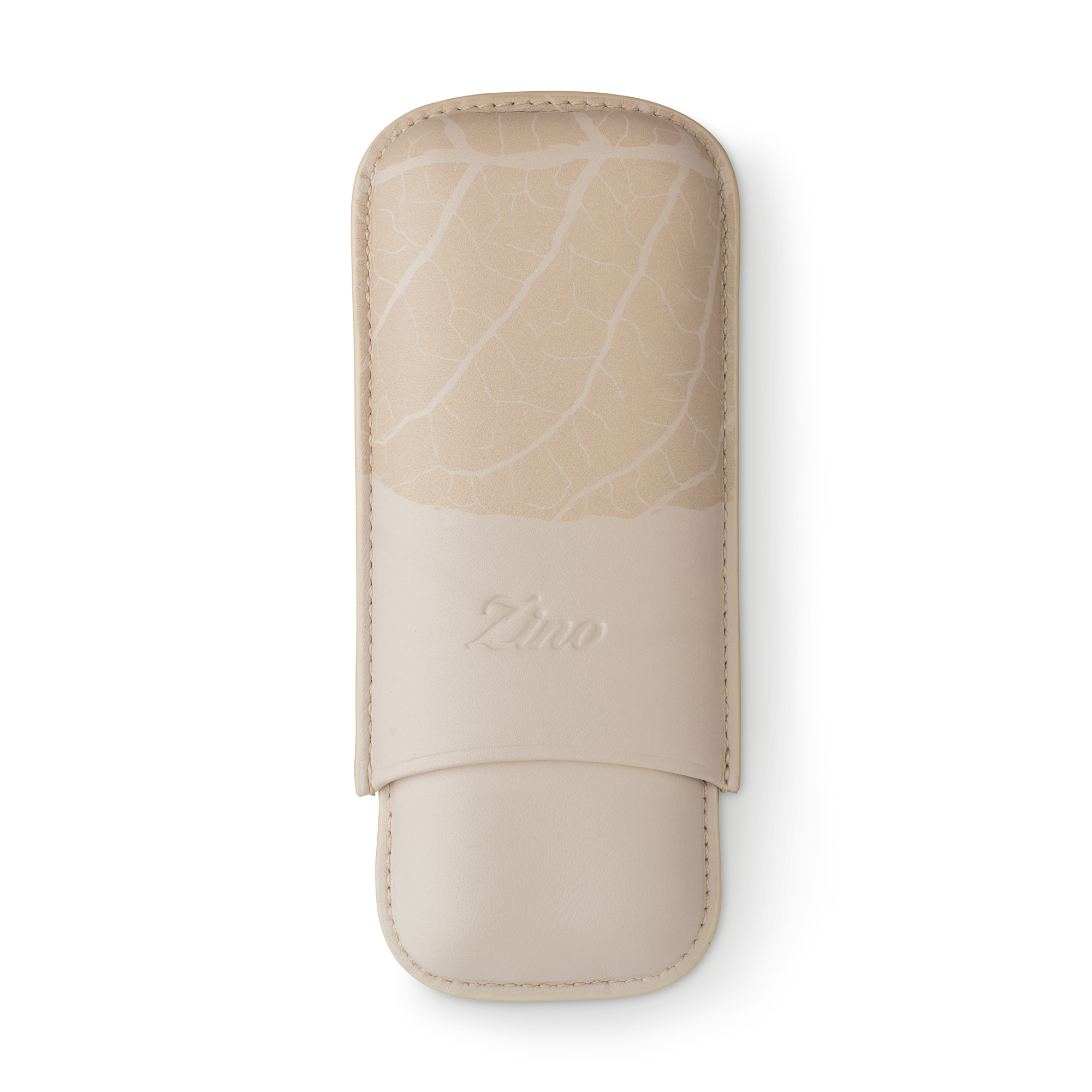 Zino Zigarrenetui Graphic Leaf R-2 Leder beige