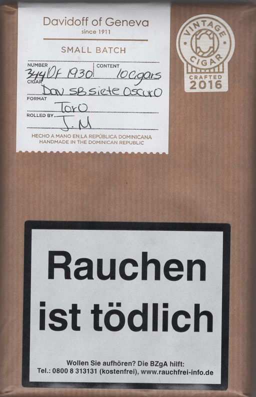 Davidoff Siete Oscuro Flagshipstore Exclusive