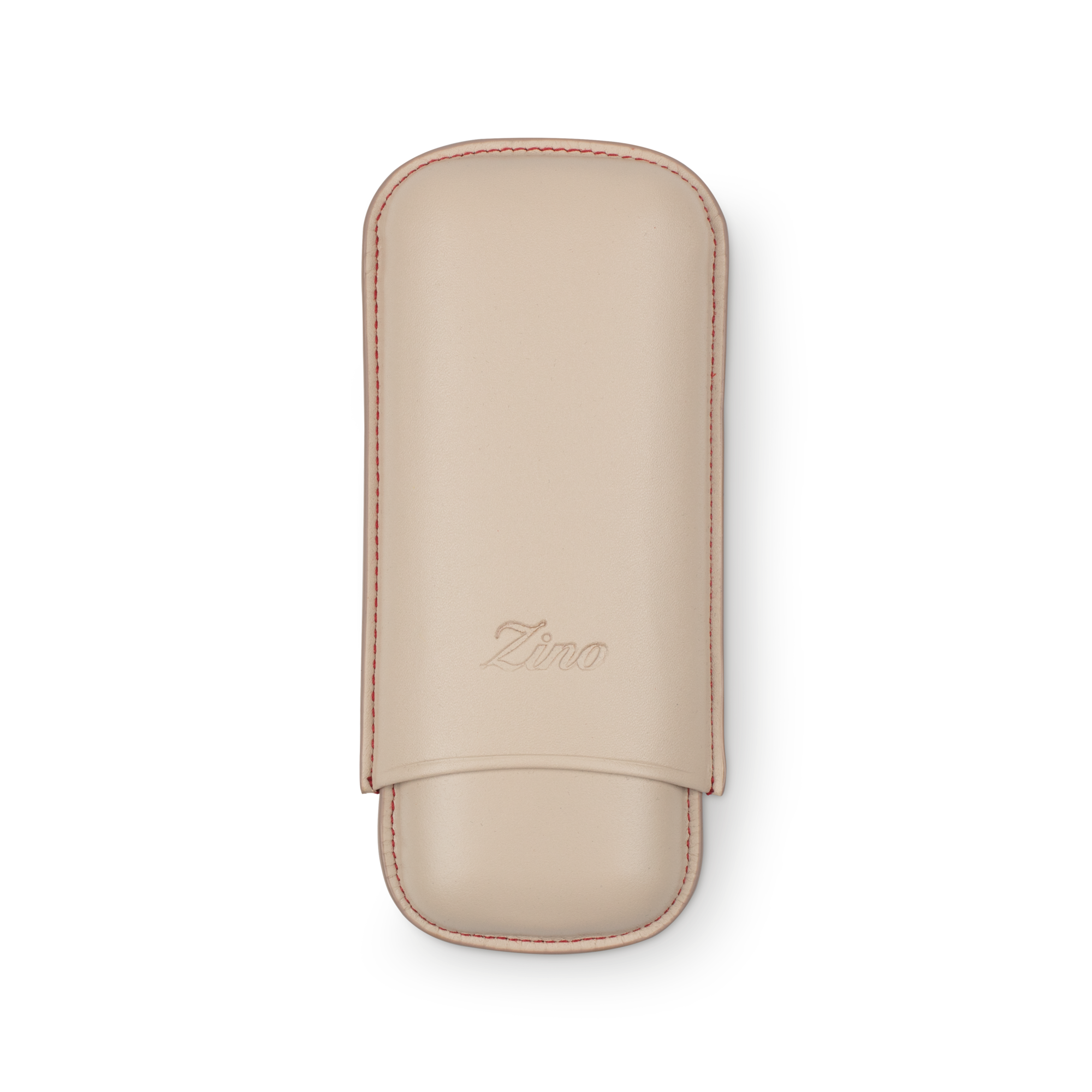 Zino Zigarrenetui R-2 Leder beige rot
